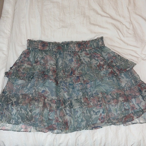 LoveShackFancy‎ Skirt Benicia Ruffle Mini in Mystical Foliage - Picture 3 of 5